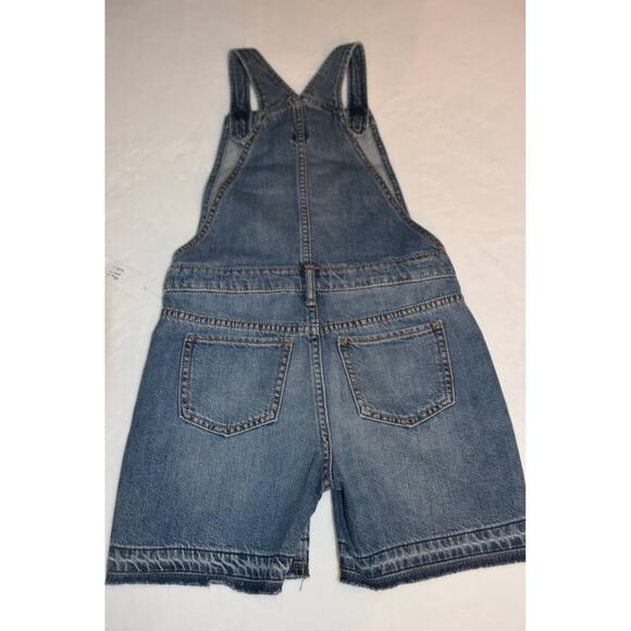 Gap Kids Denim Overall Shorts, NWT, Large Size 10, Medium Blue - Picture 5 of 6